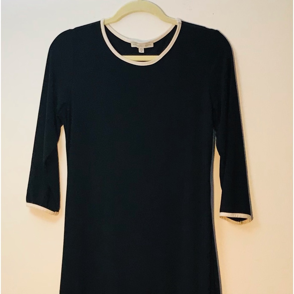 Black Dress W/ White Piping Size M